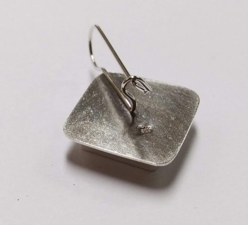 Judy Larson's Cobblestone Cab Earrings - , Metalwork, Sawing, Saw, Wire Saw, Butane Torch, Soldering, Solder, cobblestone earrings